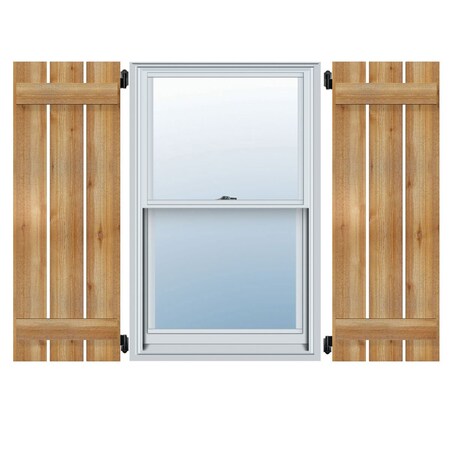 Ekena Millwork Spaced Board-n-Batten Shutters, Rough Sawn Western Red Cedar, 28 7/8W x 50H, PR RBS06S29X050RWR